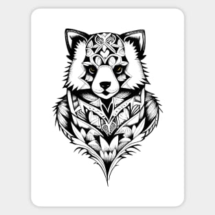 Red Panda Wild Animal Nature Illustration Art Tattoo Sticker